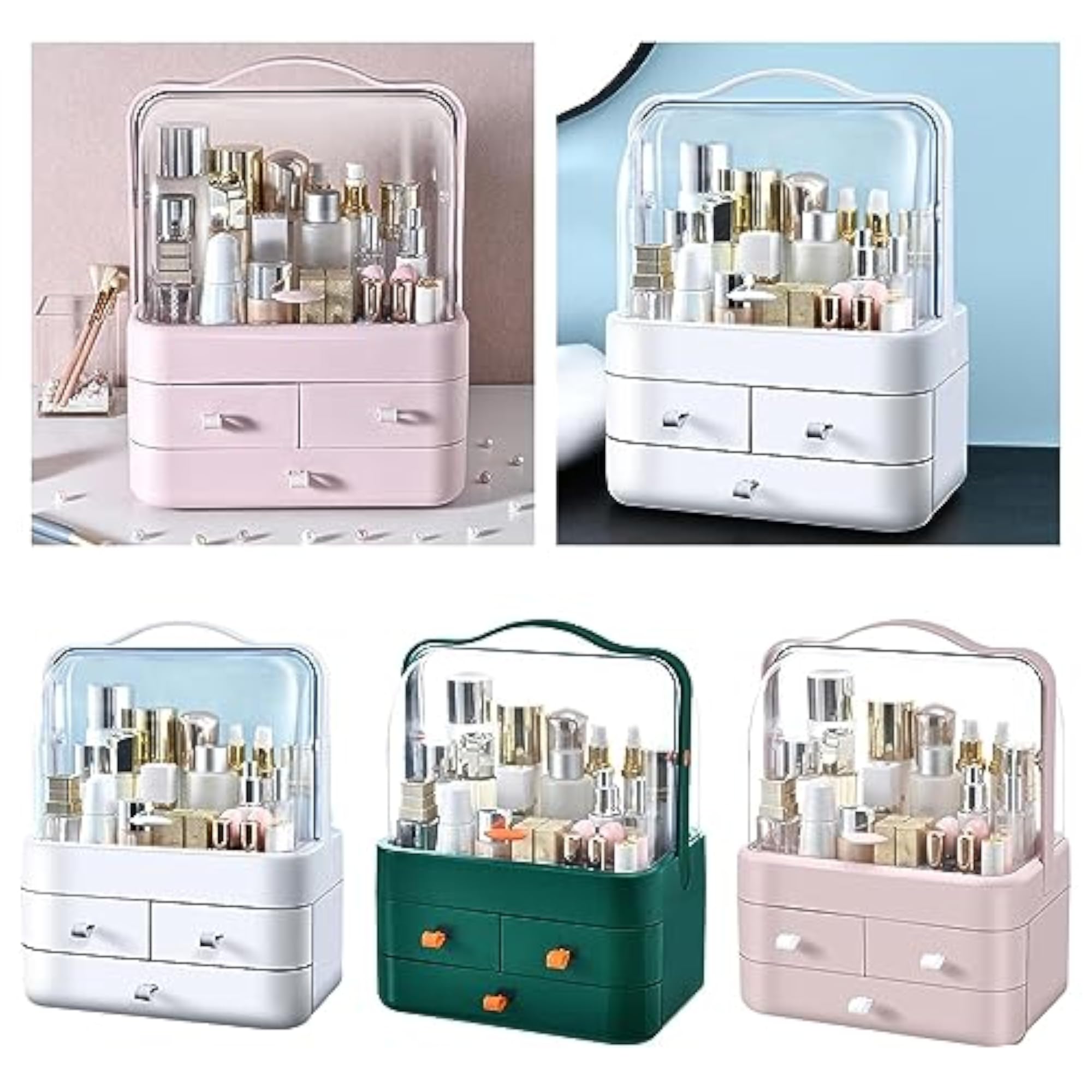 Dustproof Cosmetic Storage Unit for Home Vanity